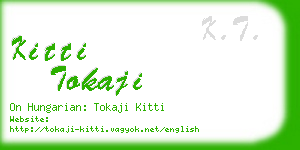 kitti tokaji business card